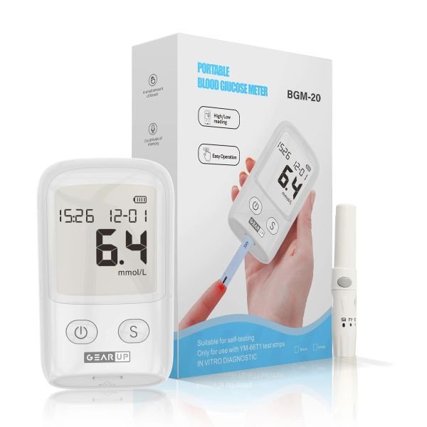 GearUP BGM-20 Diabetes Measuring Machine/ Blood Glucose Meter With 25 Test Strips - Image 2