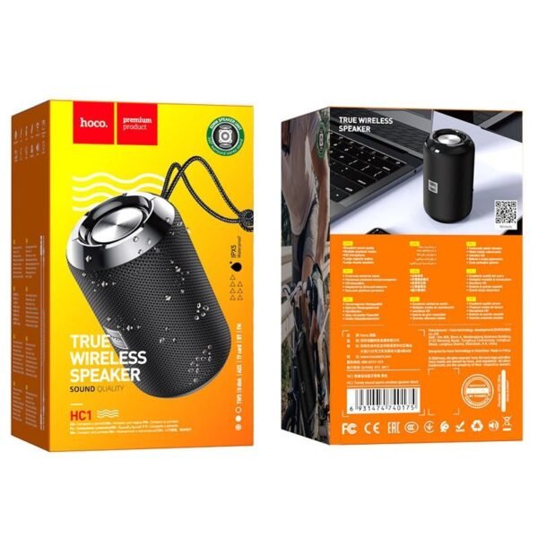 Hoco HC1 Bluetooth Speaker – Black Color - Image 2