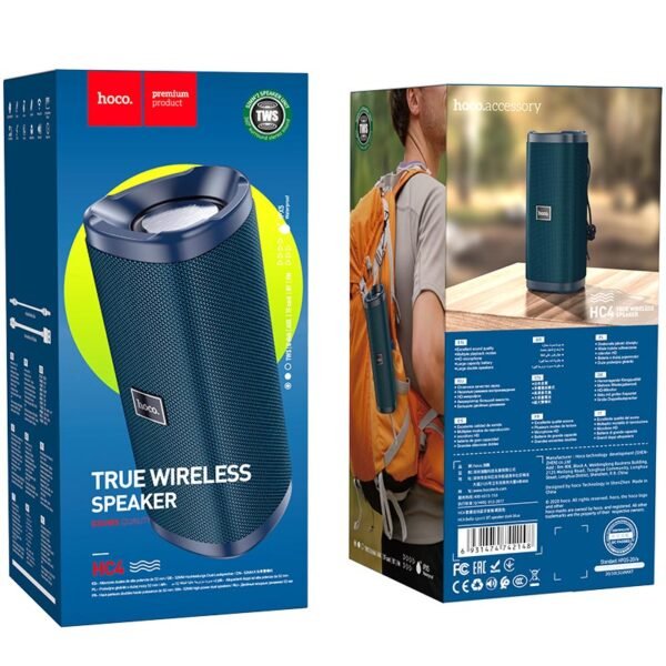 Hoco HC4 Bluetooth Speaker – Dark Blue Color - Image 2