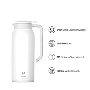 Xiaomi Viomi Yunmi Thermal Insulation Kettle Thermos 1.5L – WHITE
