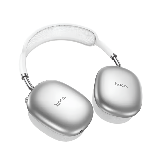 HOCO W55 Plus ANC Bluetooth Headphones – Silver - Image 2