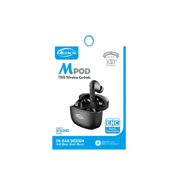 Moxx Mpod True Wireless Earbuds – Black - Image 2