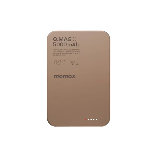 Momax Q.Mag X Magnetic Wireless Power Bank 5000mAh – Golden