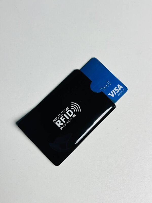 Anti Rfid Card Holder NFC Blocking Reader Case Protection Aluminium – 1pc – Black