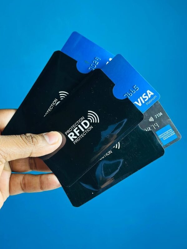 Anti Rfid Card Holder NFC Blocking Reader Case Protection Aluminium – 1pc – Black - Image 2