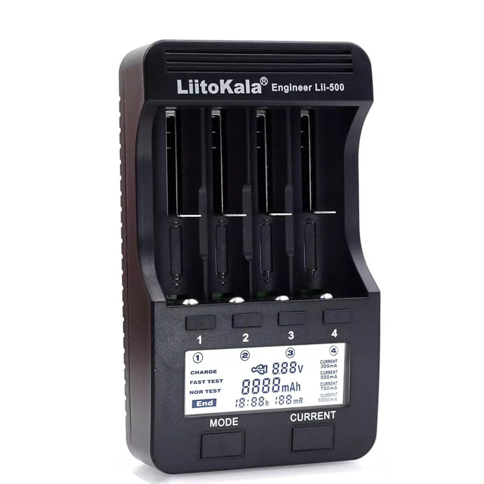 Liitokala Engineer Lii-500 4-Slot LCD Smart Universal Battery Tester Charger - Image 2
