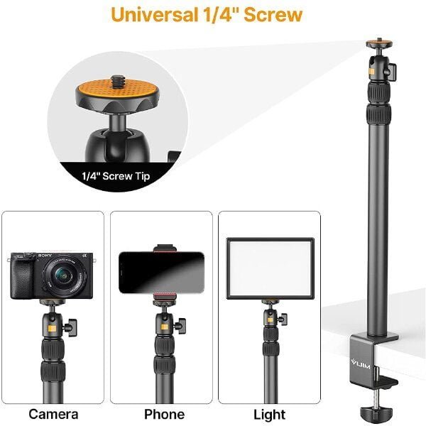 New! Overhead Desk Mount Stand for DSLR, DSLR & Ring Lights (Ulanzi VIJIM-LS02) - Image 6